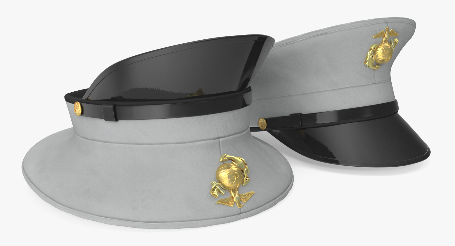 3D USMC US Marine Officer Hat