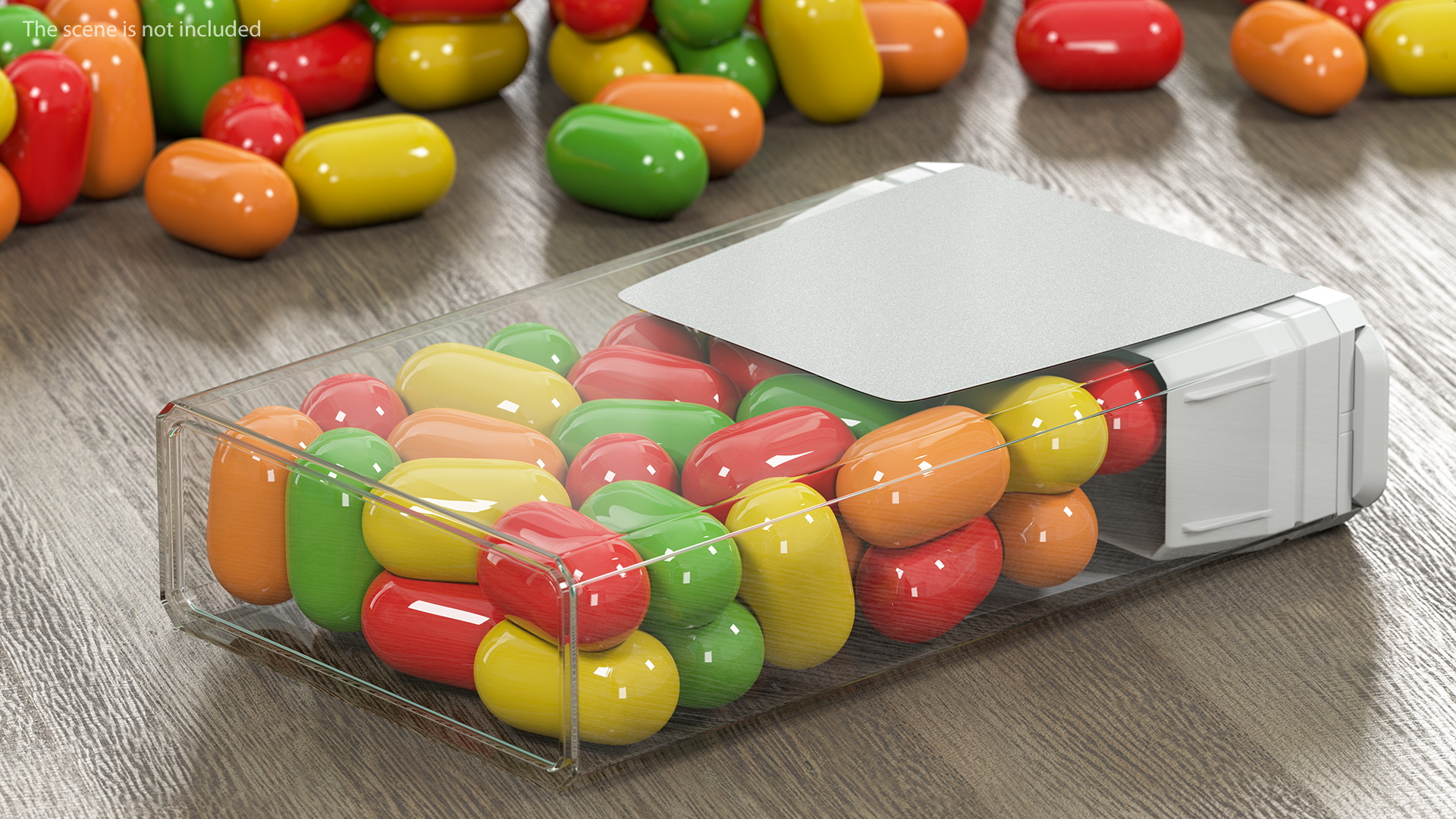 3D model Container with Colorful Dragee