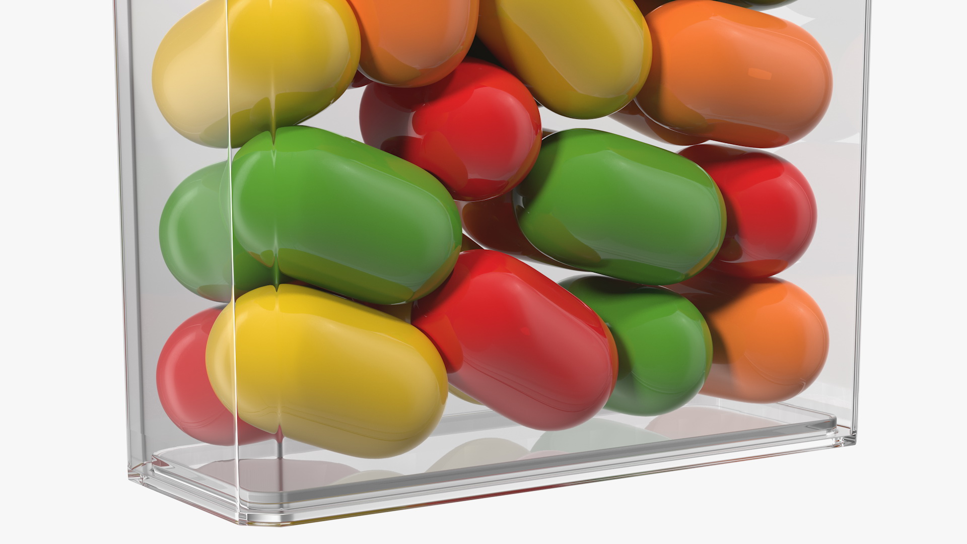 3D model Container with Colorful Dragee