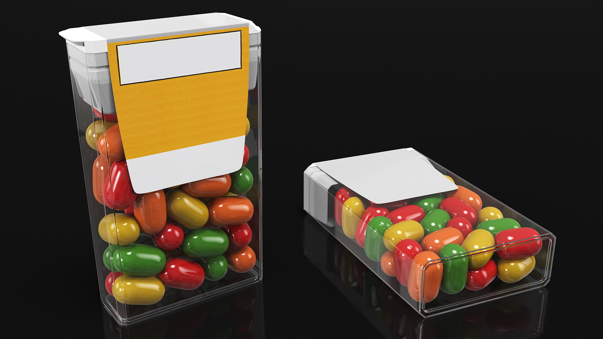 3D model Container with Colorful Dragee