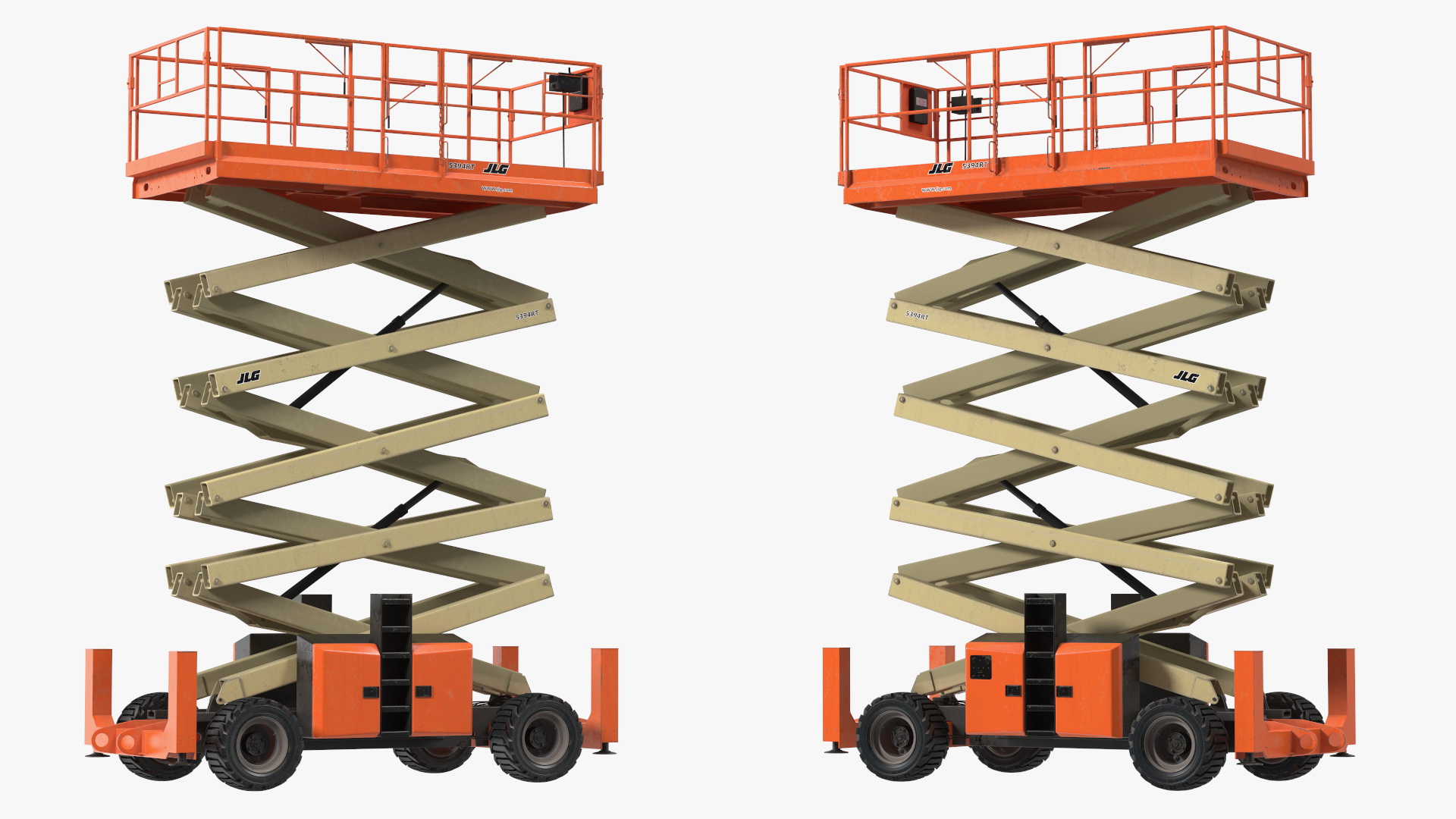 3D JLG Scissor Lift Working Position model