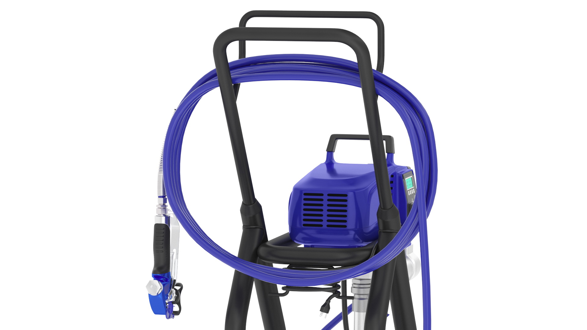 3D model Airless Paint Sprayer with Hose and Spray Gun