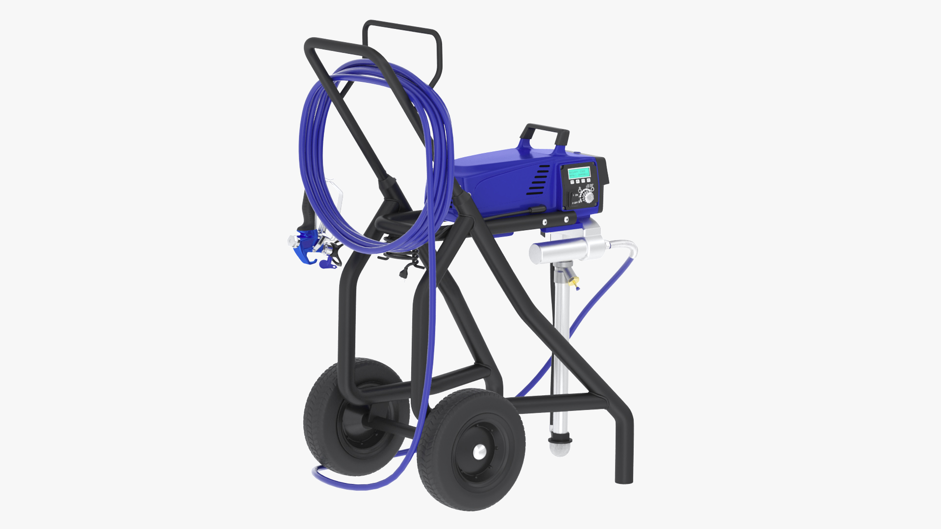 3D model Airless Paint Sprayer with Hose and Spray Gun