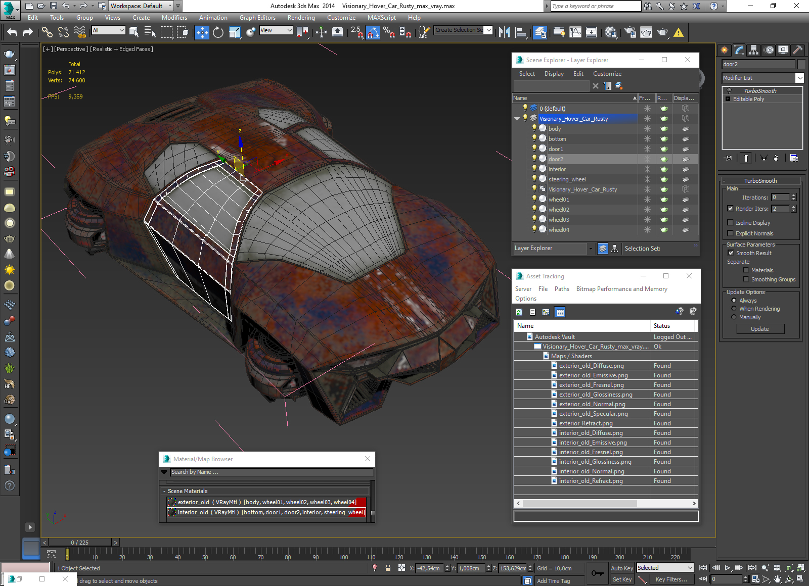 3D model Visionary Hover Car Rusty