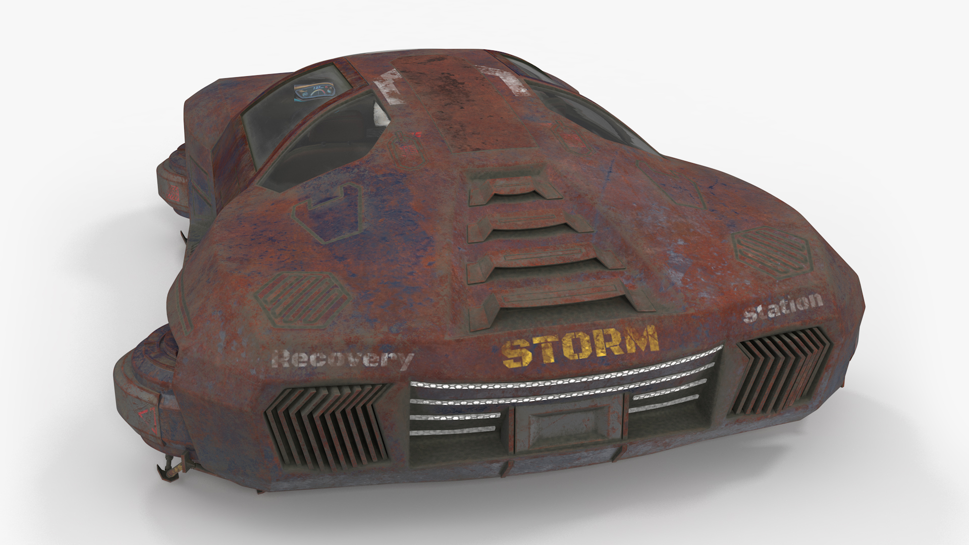 3D model Visionary Hover Car Rusty