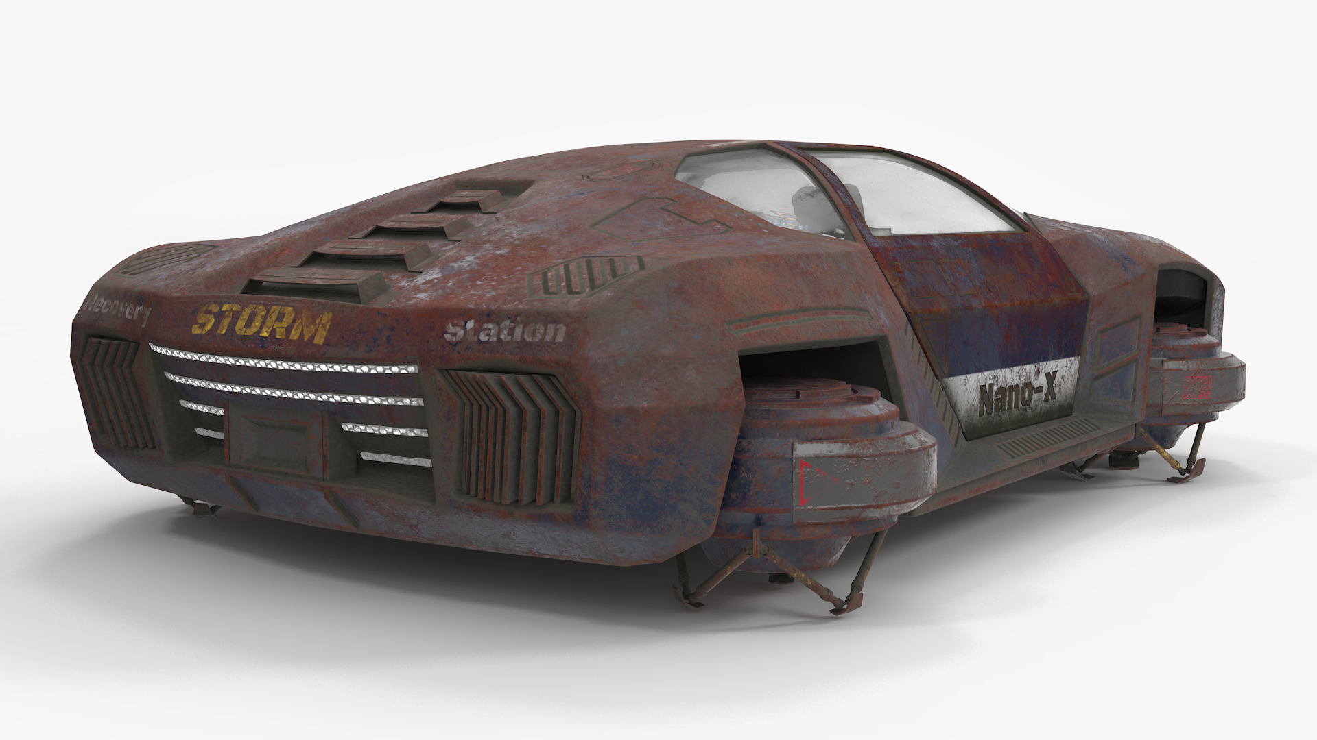 3D model Visionary Hover Car Rusty