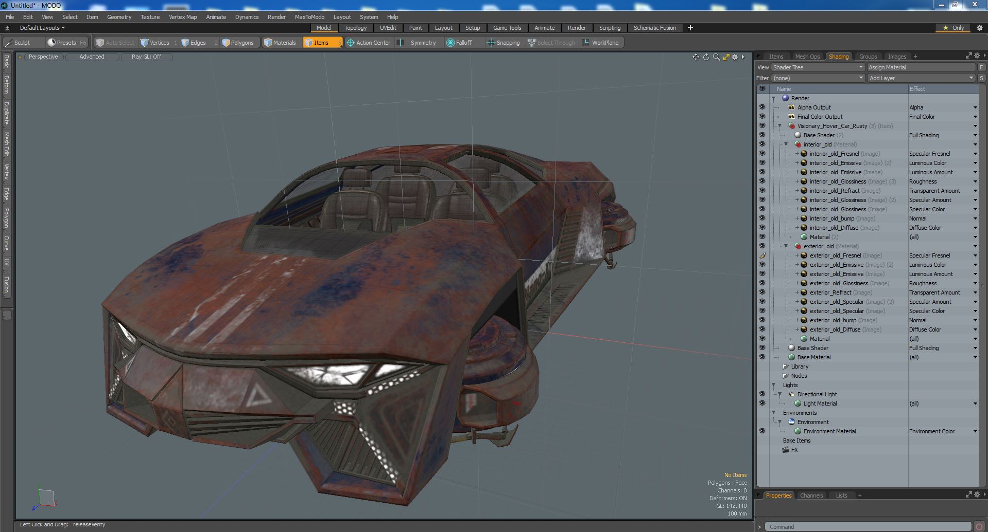 3D model Visionary Hover Car Rusty