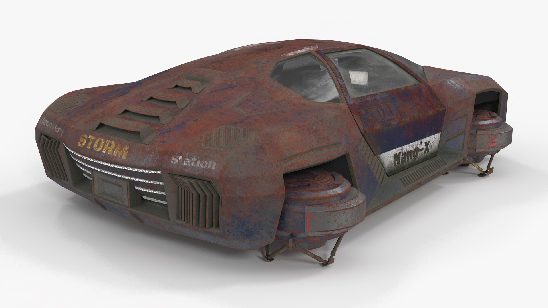 3D model Visionary Hover Car Rusty