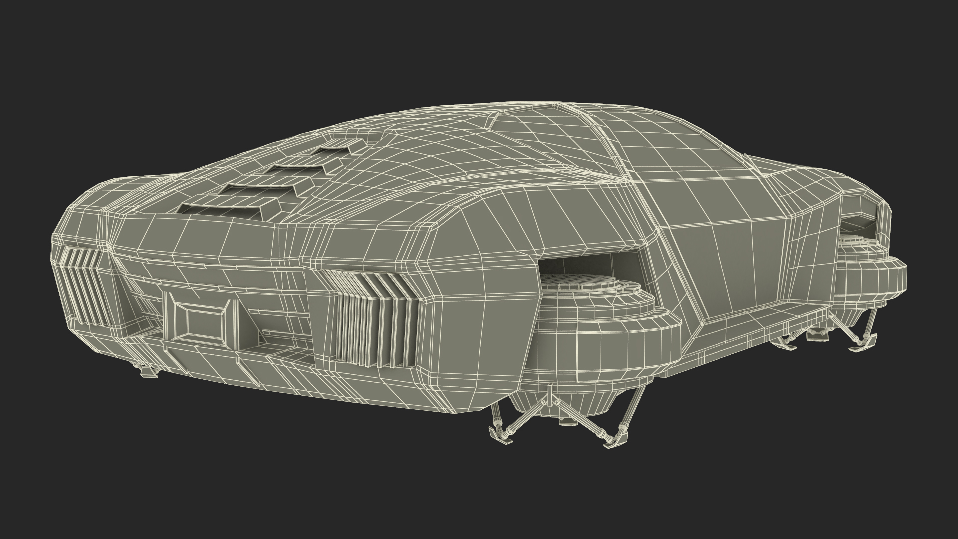 3D model Visionary Hover Car Rusty