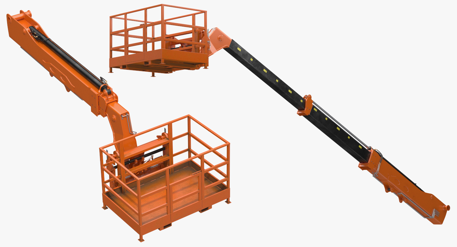 Forklift Work Platform Rigged 3D model