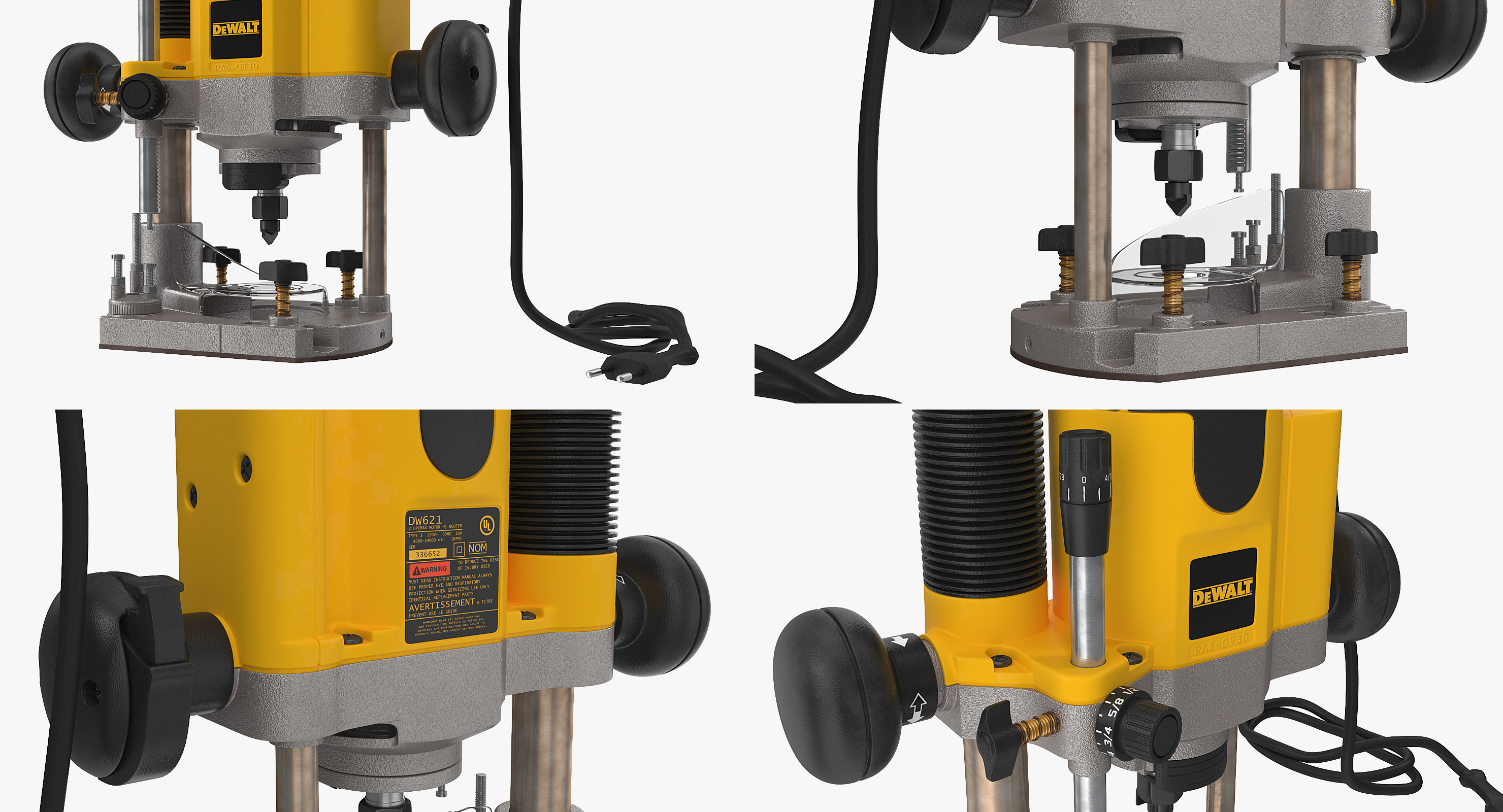 3D Plunge Router DEWALT DW621