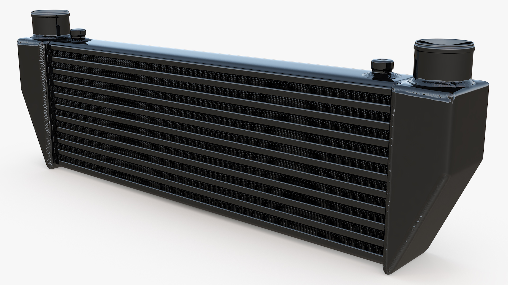 3D model Black Car Intercooler Up Side Pipes