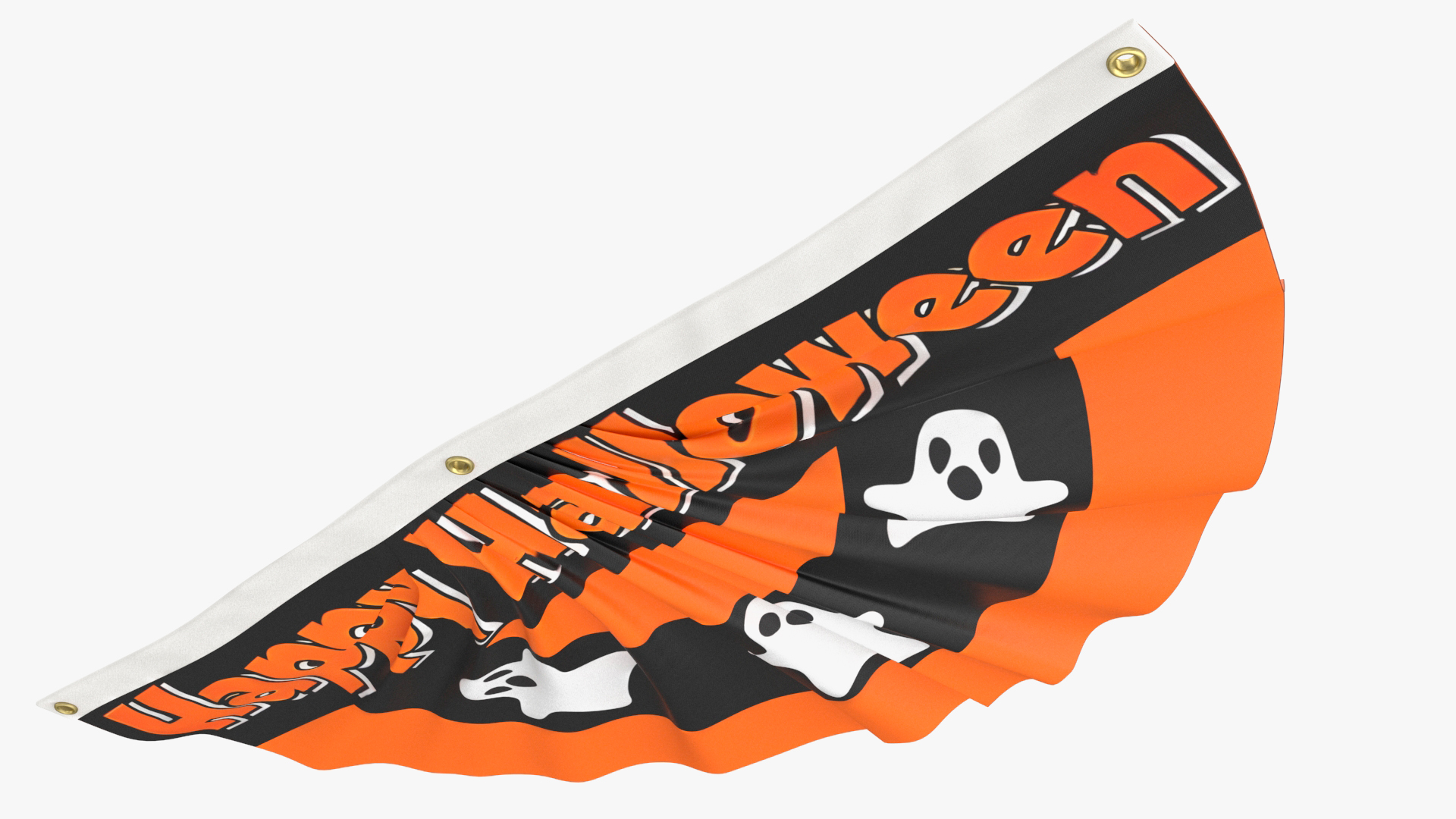 Halloween Bunting Flag Banner 3D model