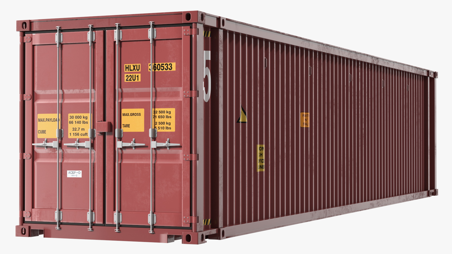 3D 45ft Pallet Wide High Cube Container