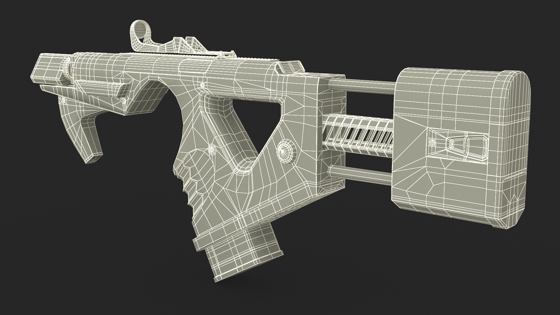 3D model Futuristic PDW White