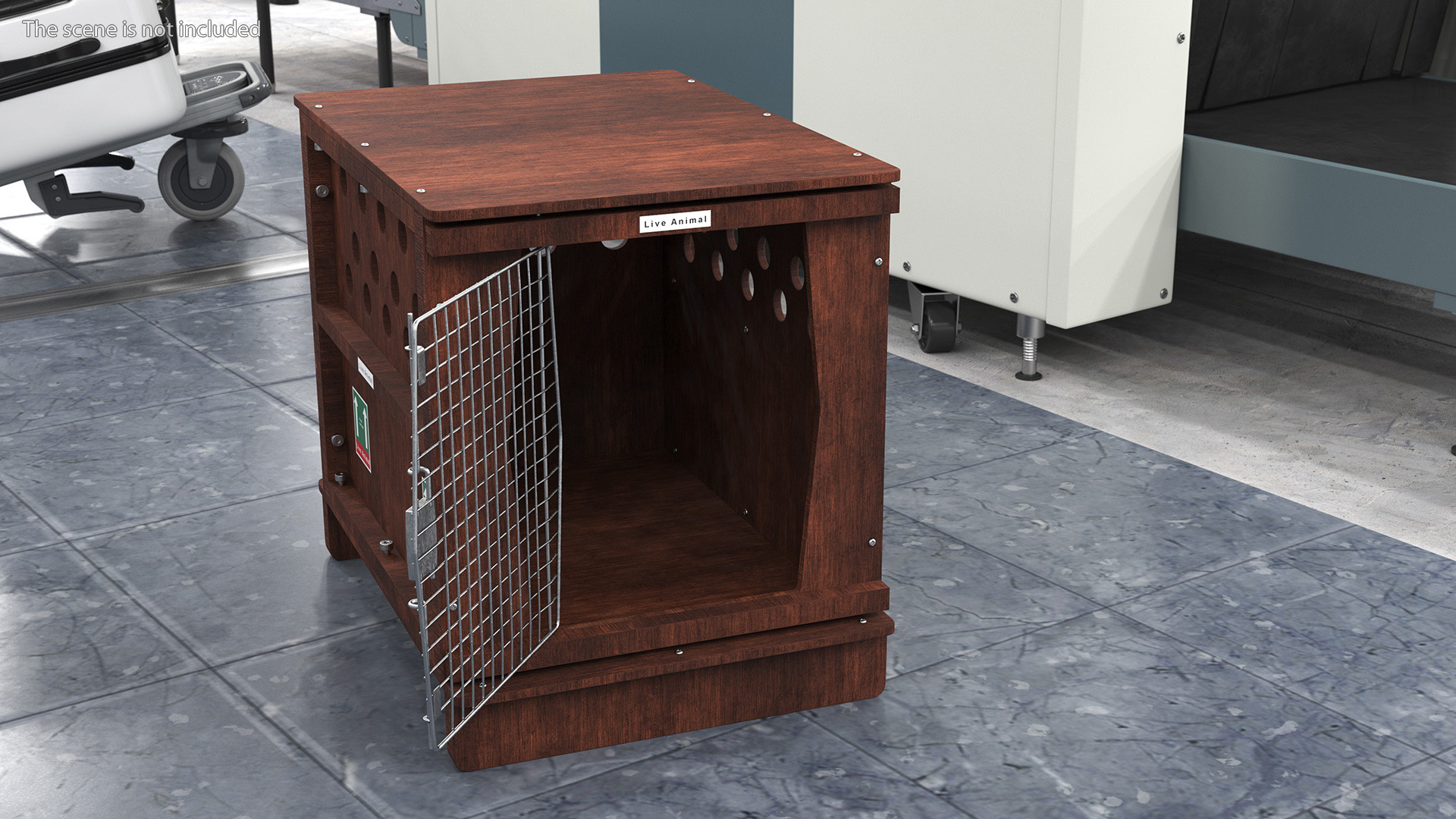 Animal Crate Travel Dark Wood 3D model