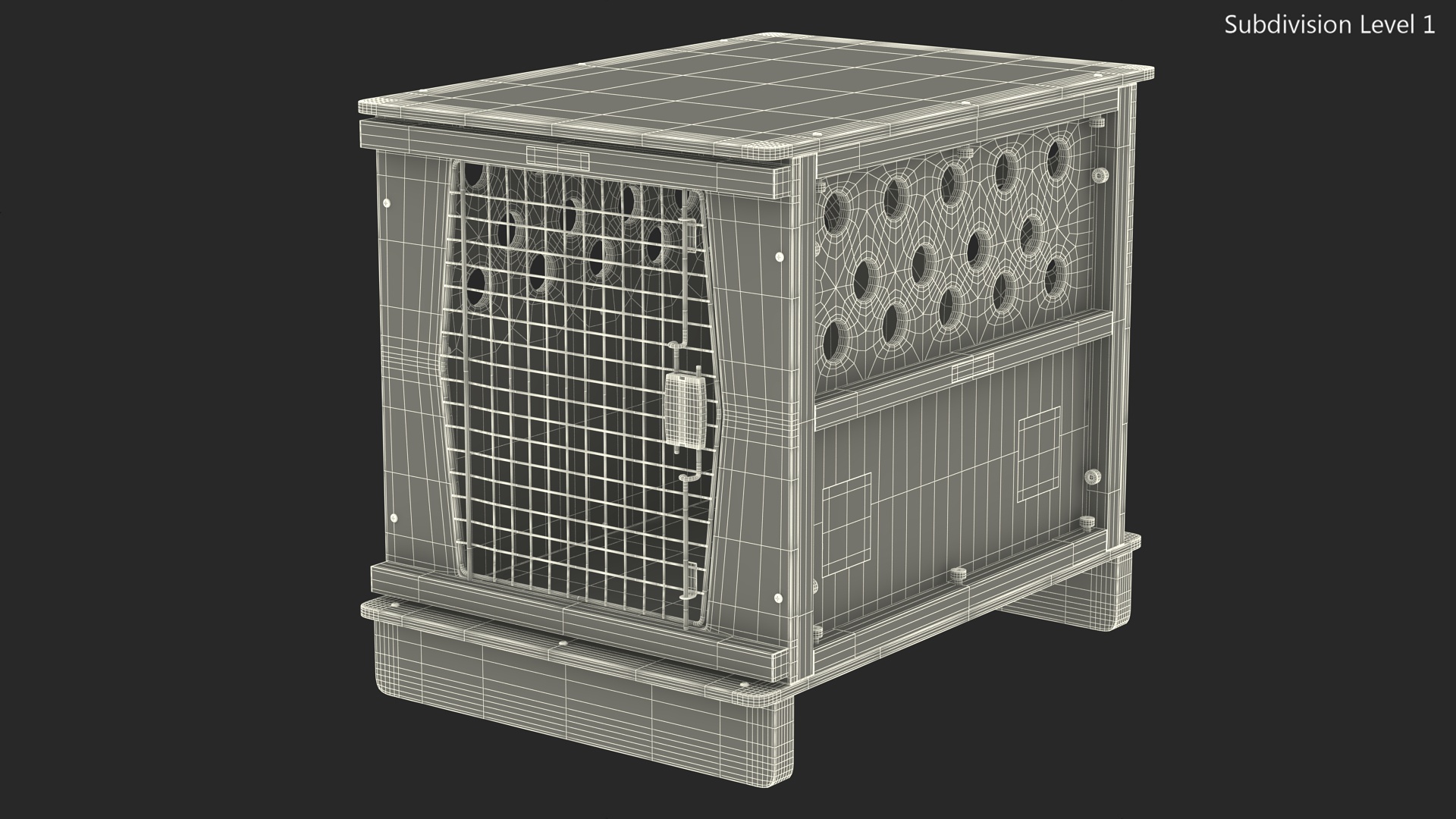 Animal Crate Travel Dark Wood 3D model