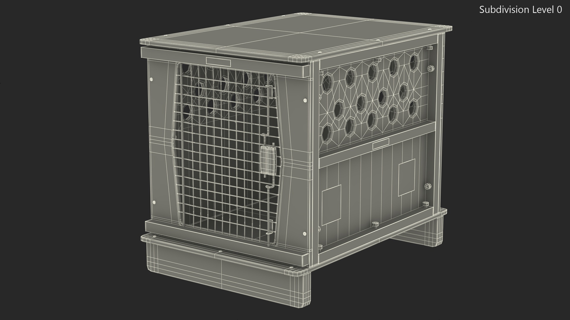 Animal Crate Travel Dark Wood 3D model