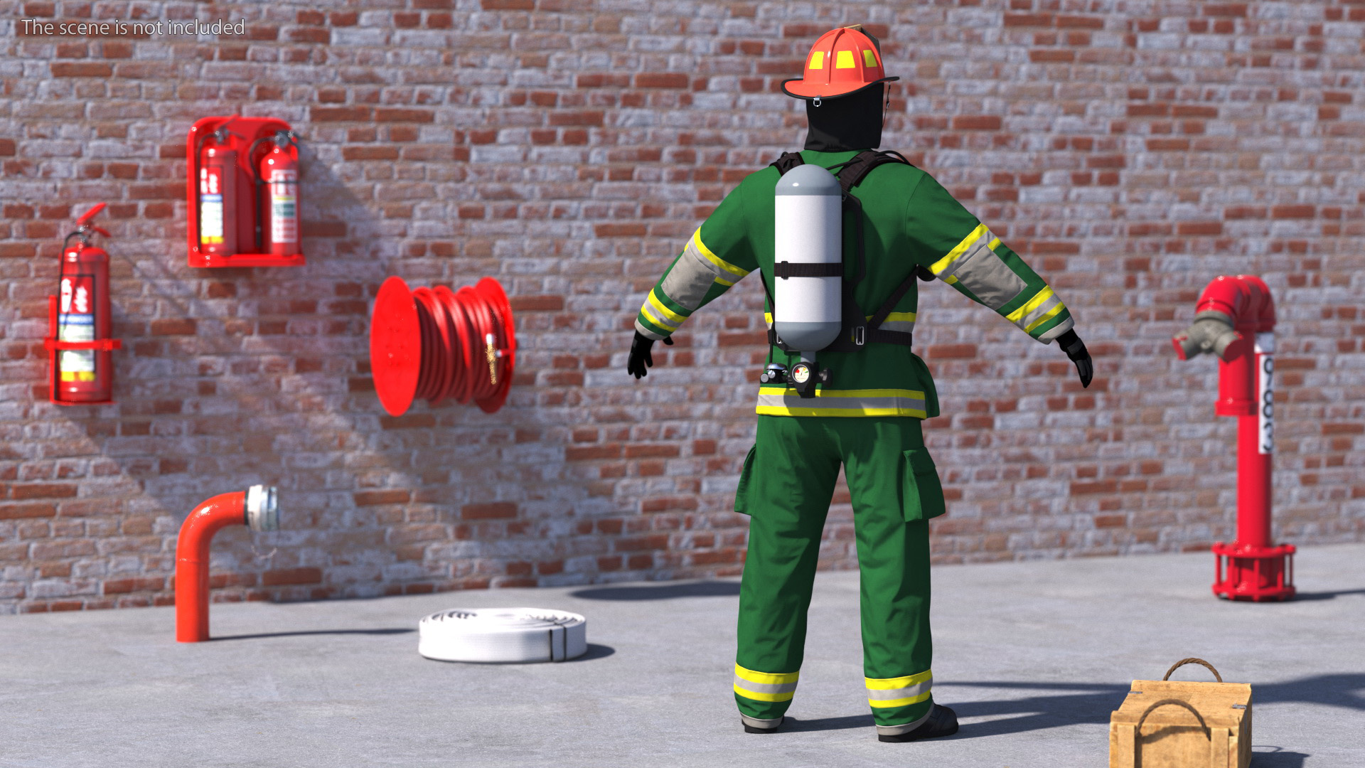 3D Standard Firefighter Turnout Gear model