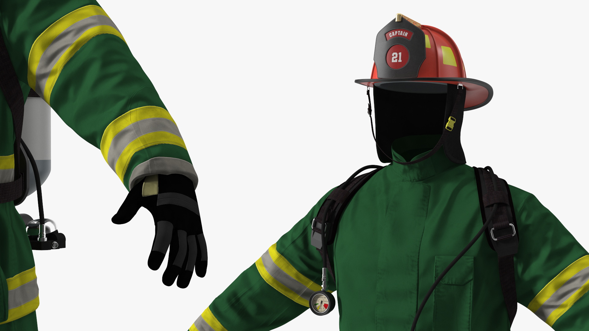 3D Standard Firefighter Turnout Gear model