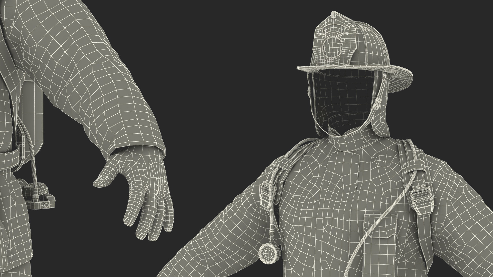 3D Standard Firefighter Turnout Gear model