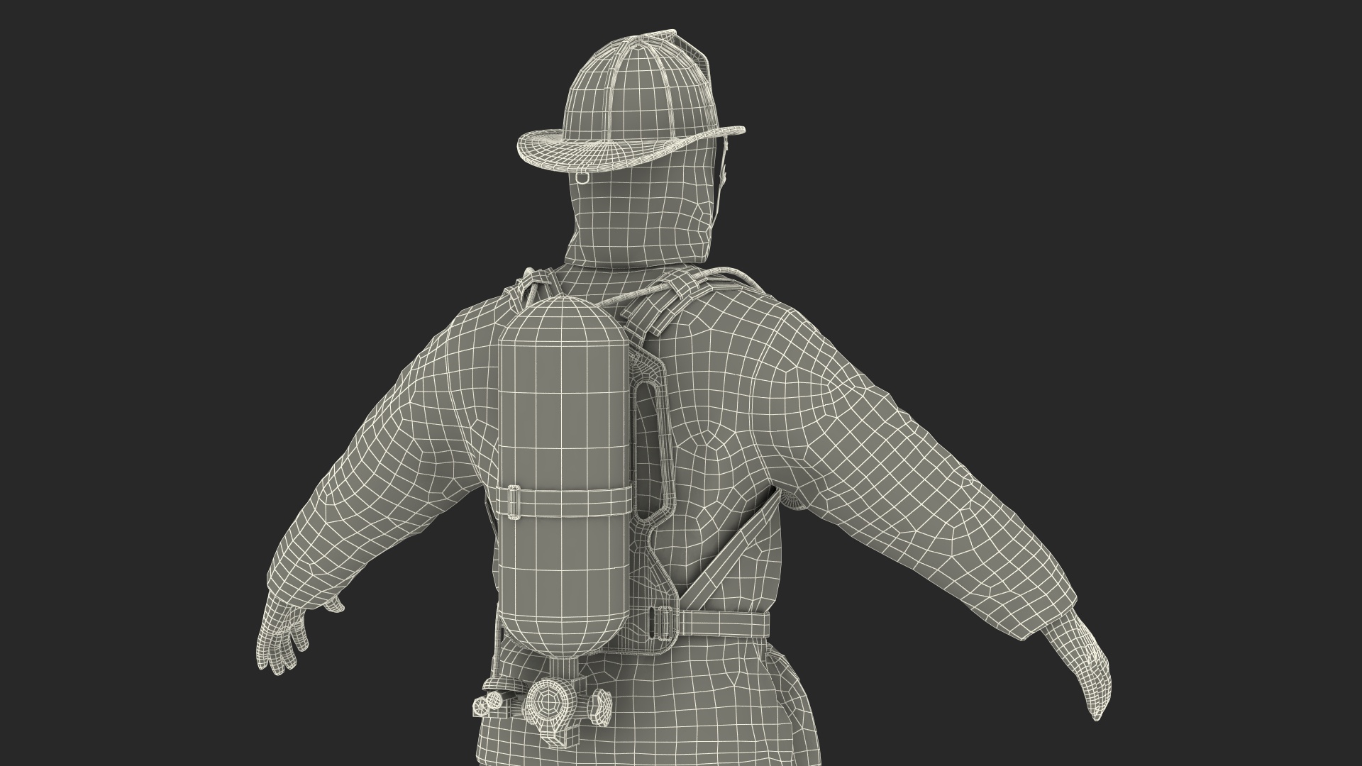 3D Standard Firefighter Turnout Gear model