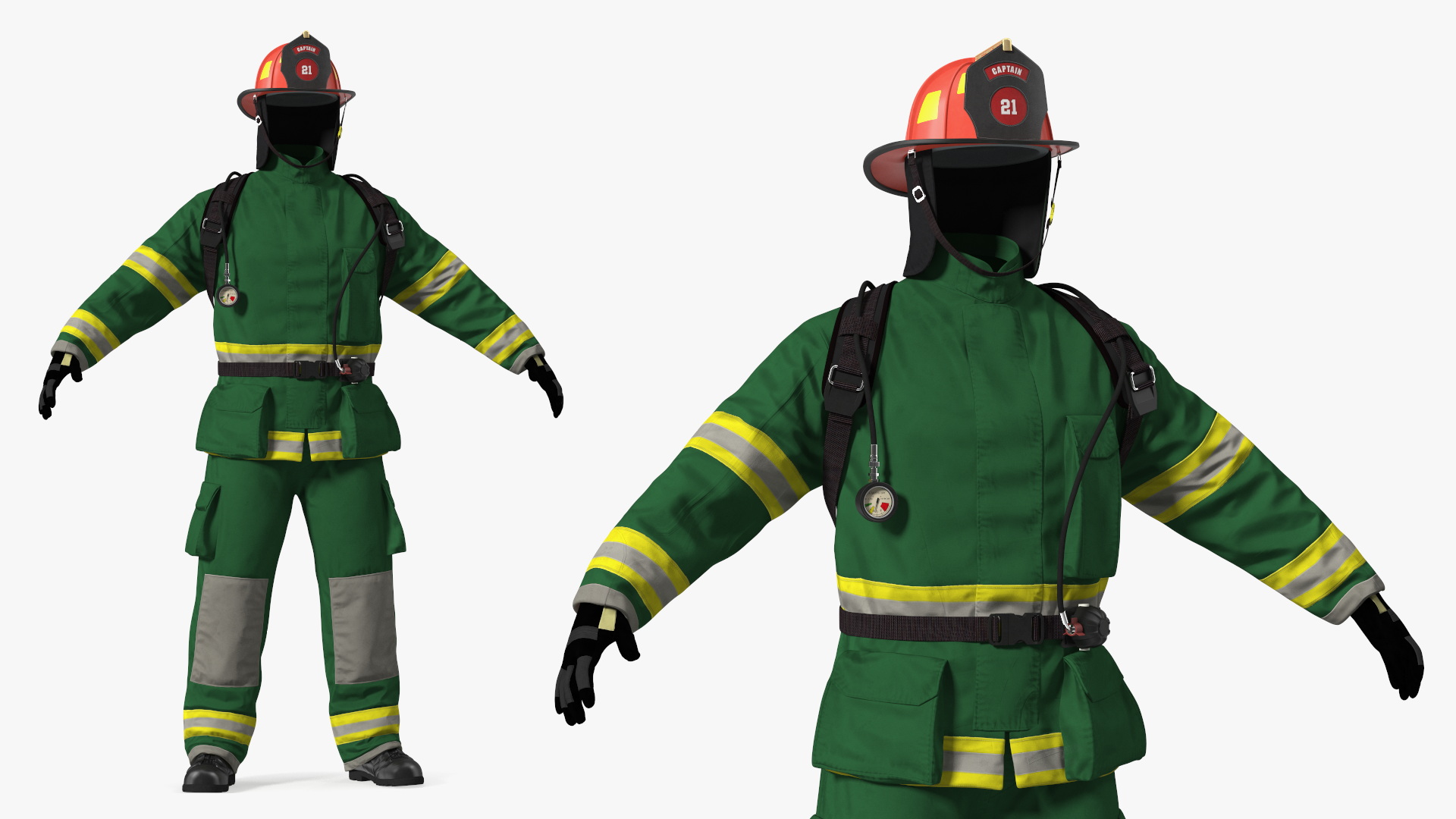 3D Standard Firefighter Turnout Gear model