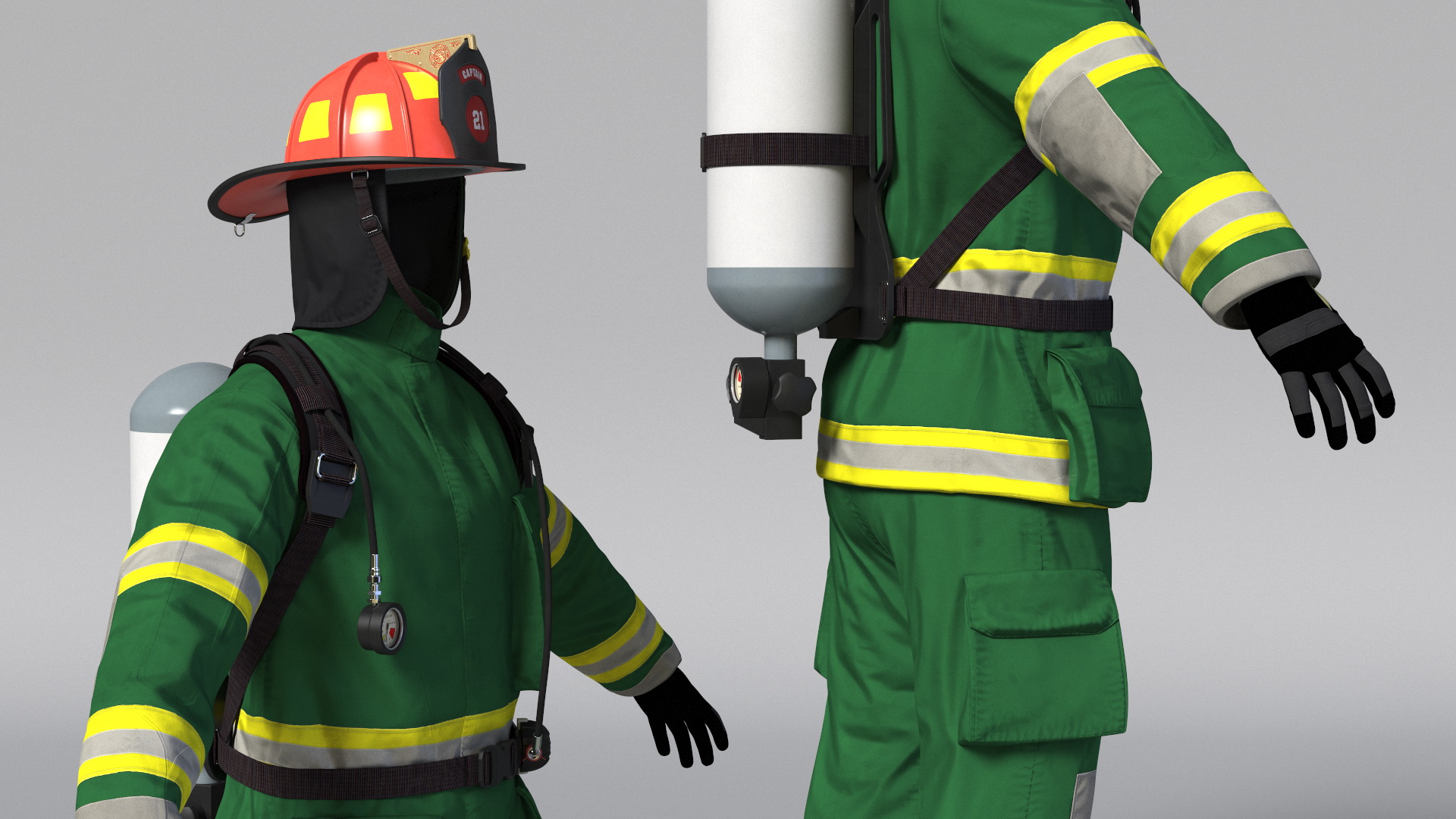 3D Standard Firefighter Turnout Gear model