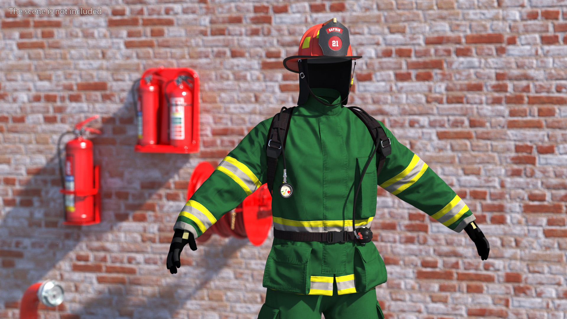 3D Standard Firefighter Turnout Gear model