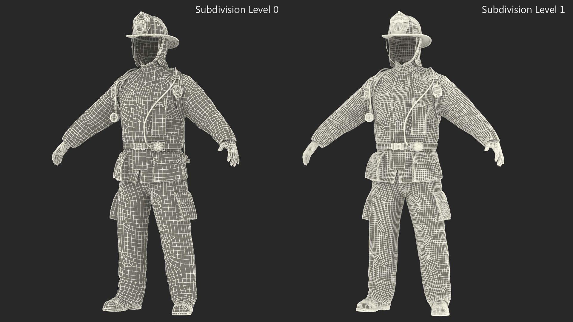 3D Standard Firefighter Turnout Gear model