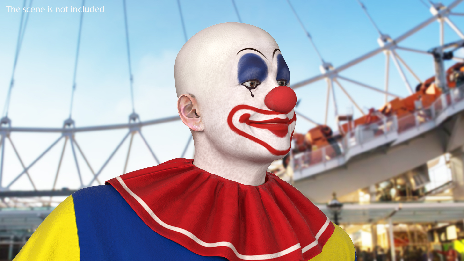 Bald Clown Standing Pose 3D model