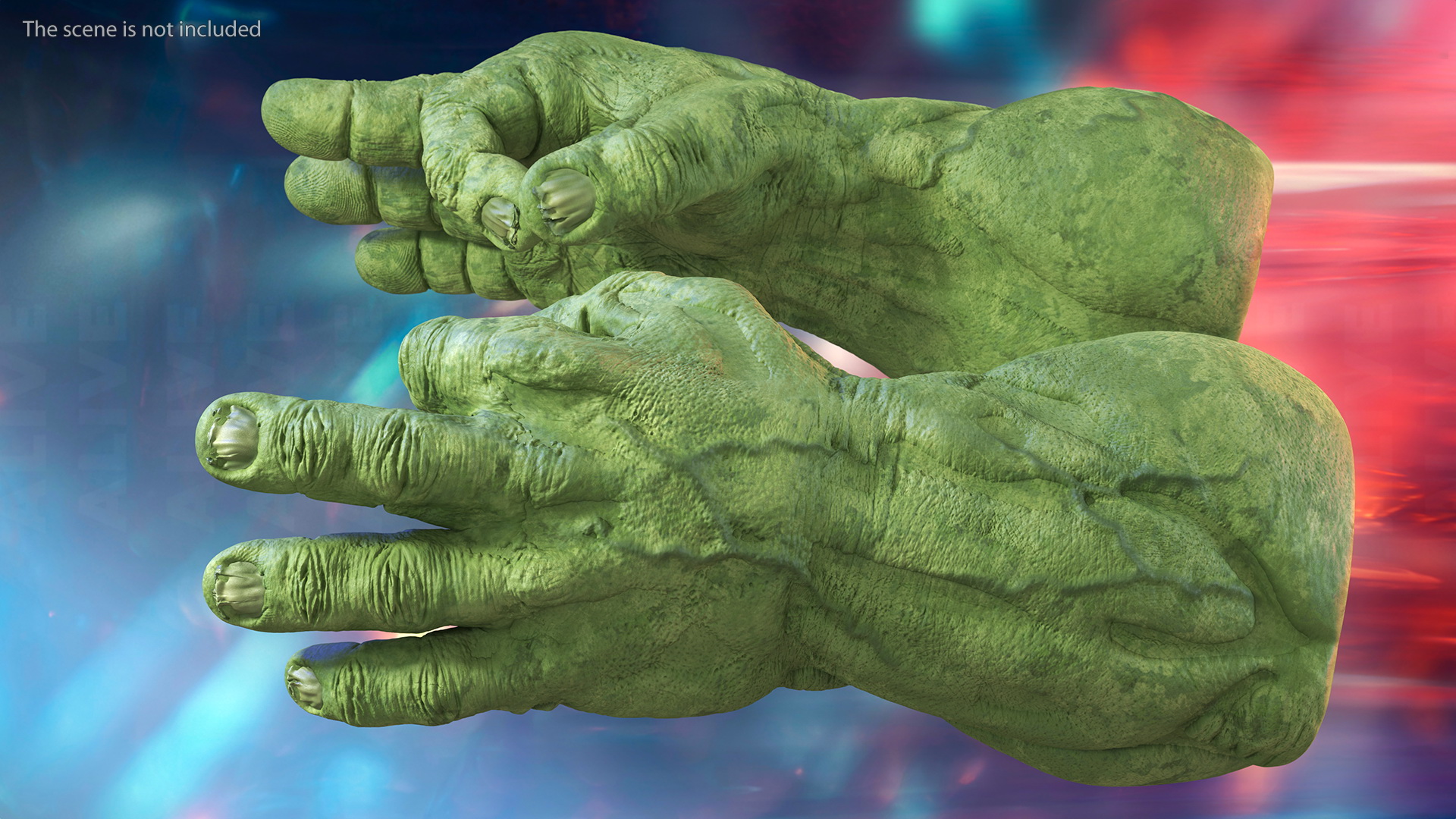 3D Hulk Hands Alright model