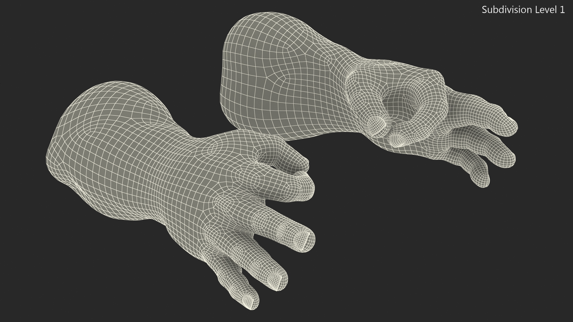 3D Hulk Hands Alright model