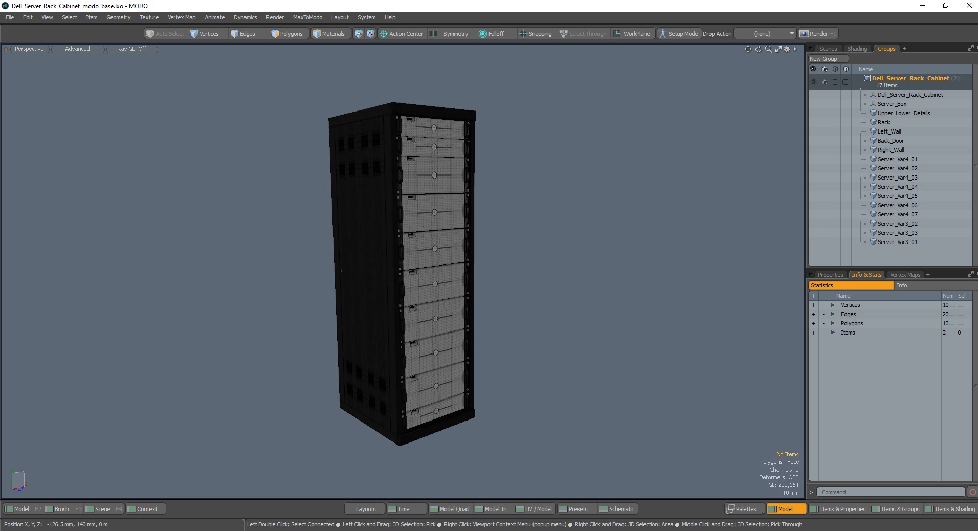 Dell Server Rack Cabinet 3D model