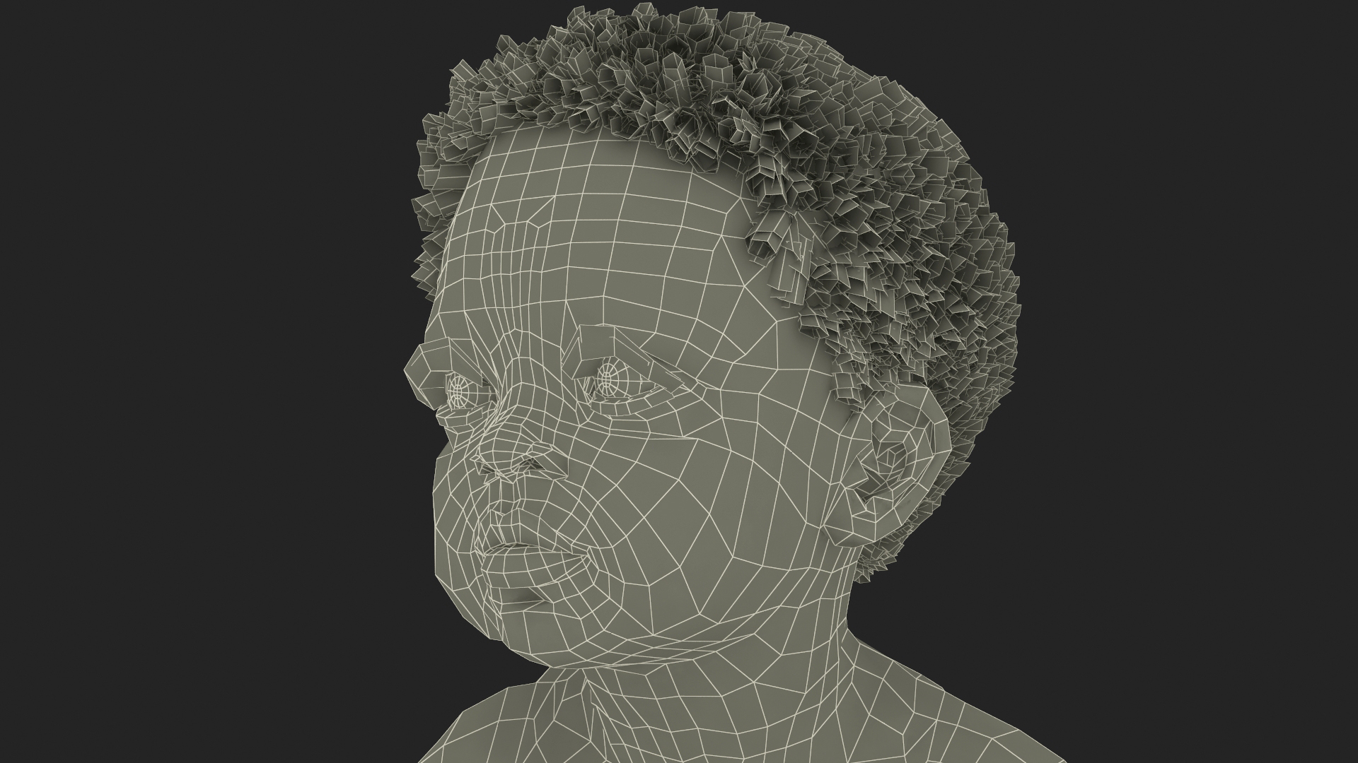 3D model African Baby Boy Light Skin in Diaper Sitting