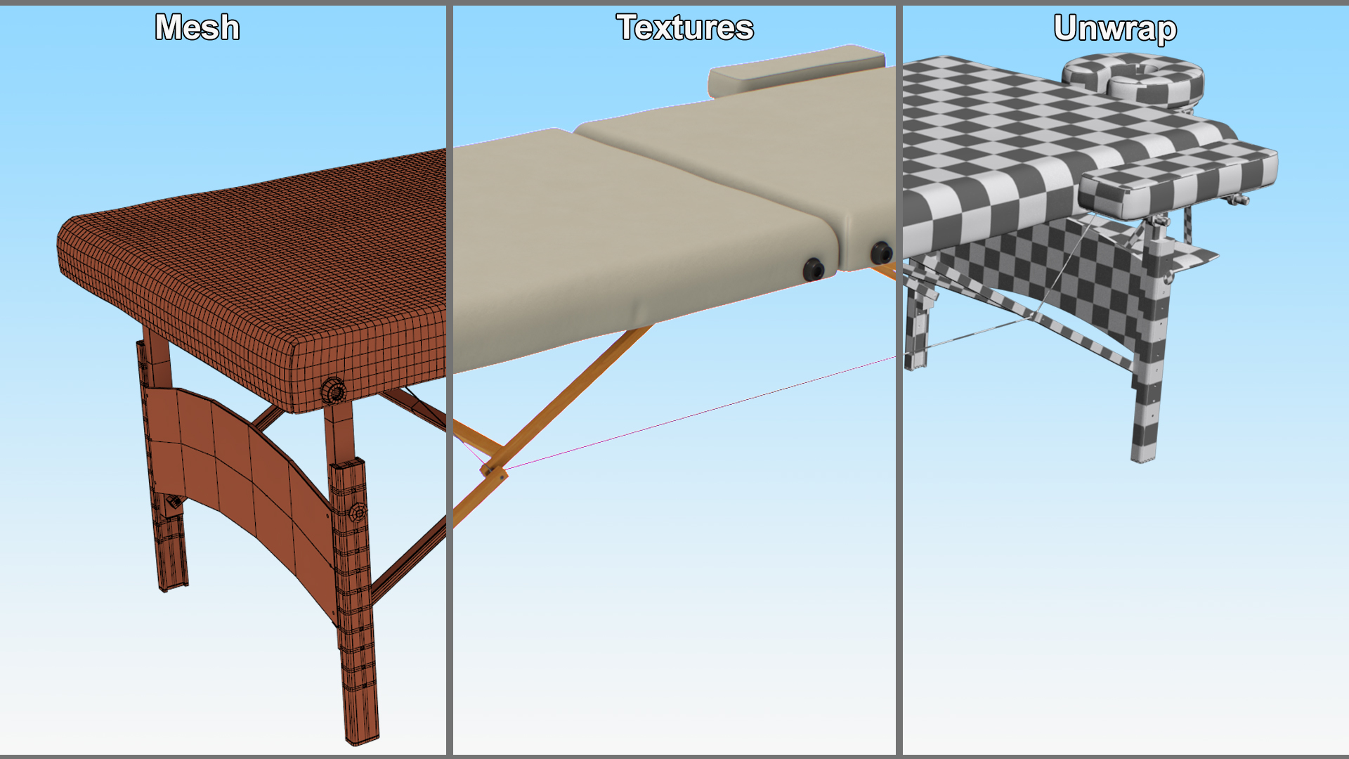 Portable Massage Table 3D