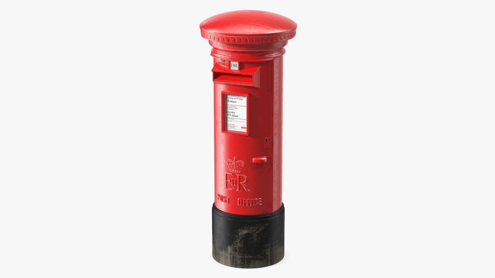 3D model British Red Post Box