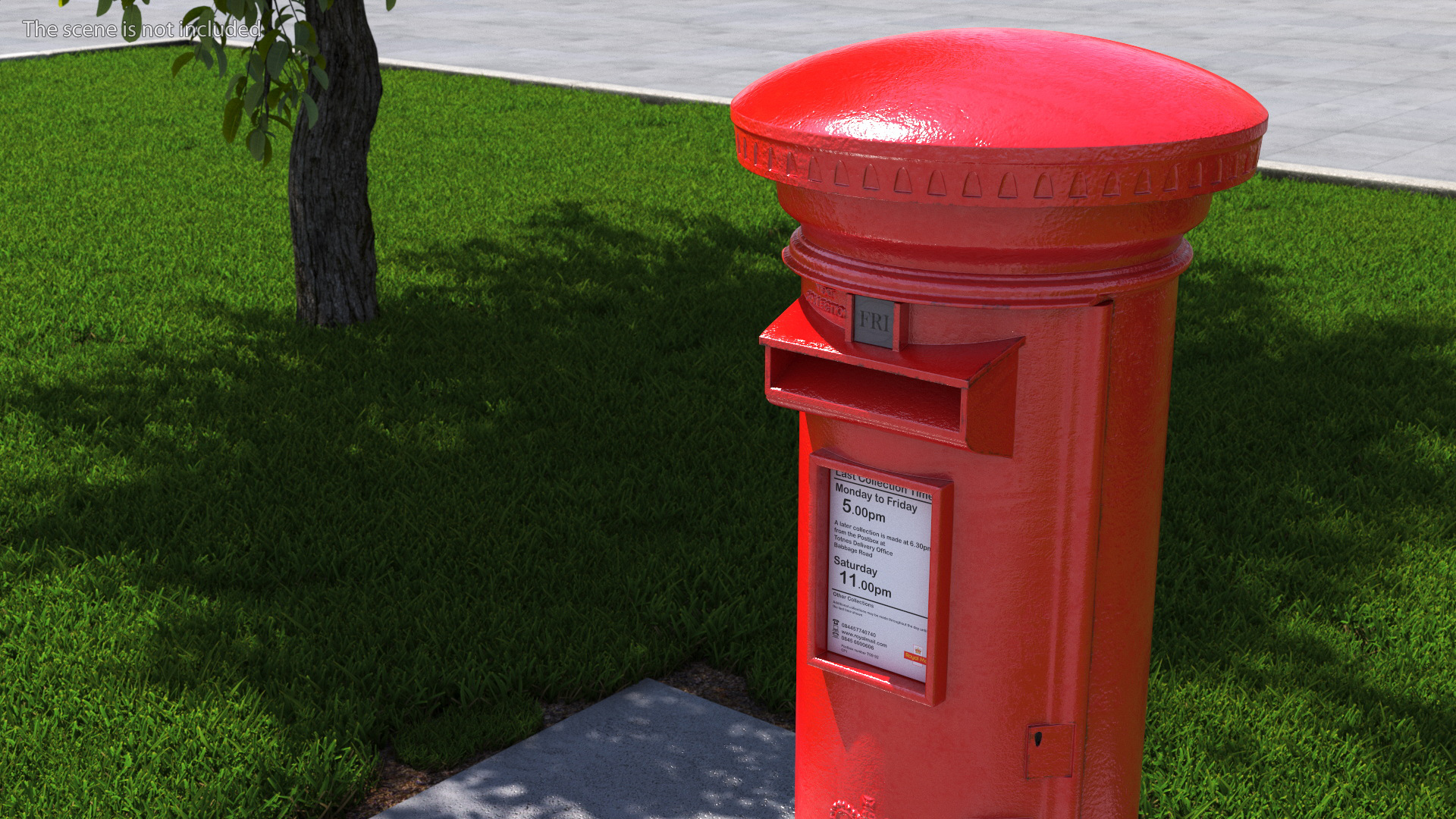 3D model British Red Post Box