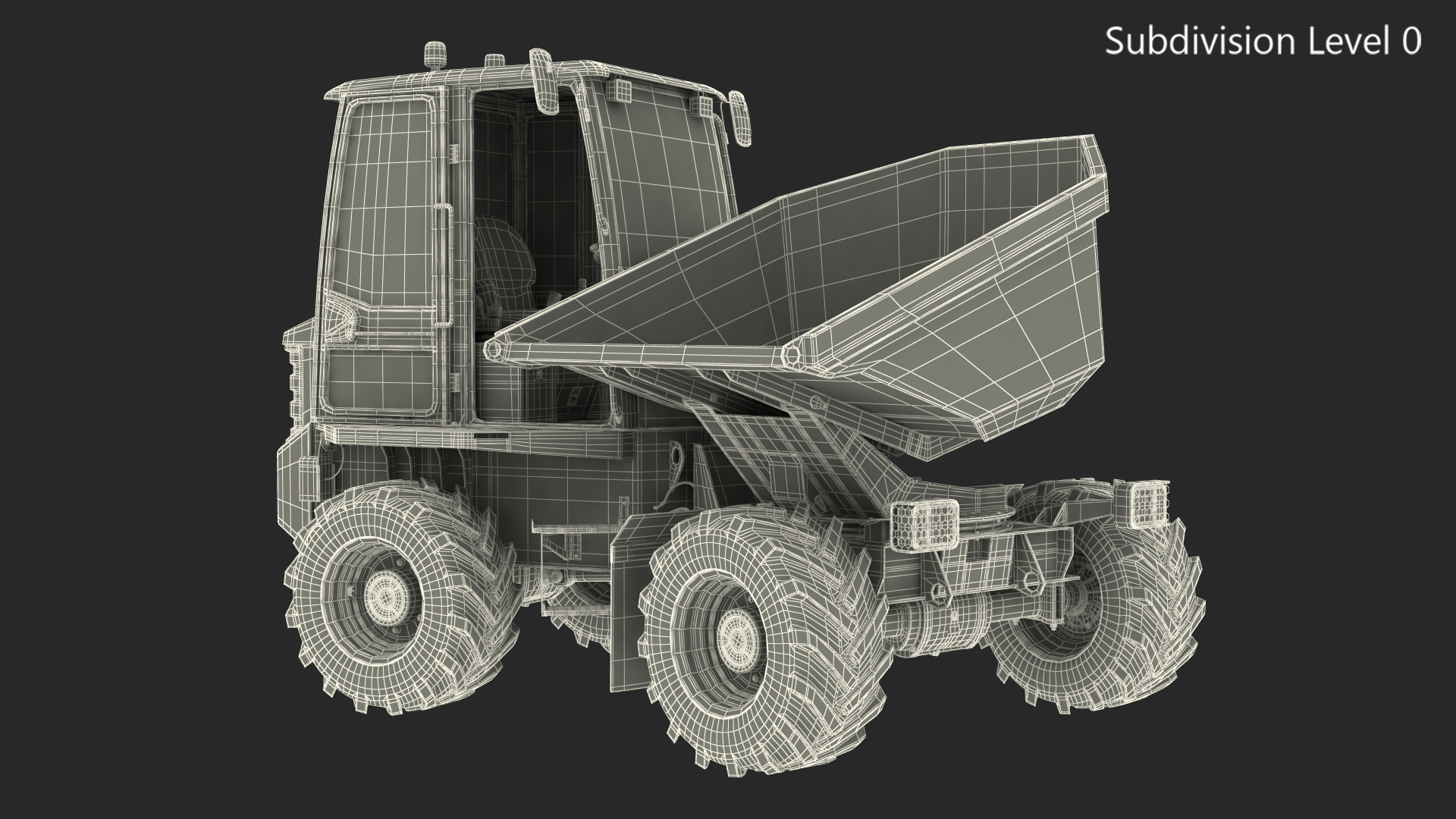 JCB 6T-1 Cabbed Site Dumper Rigged 3D model