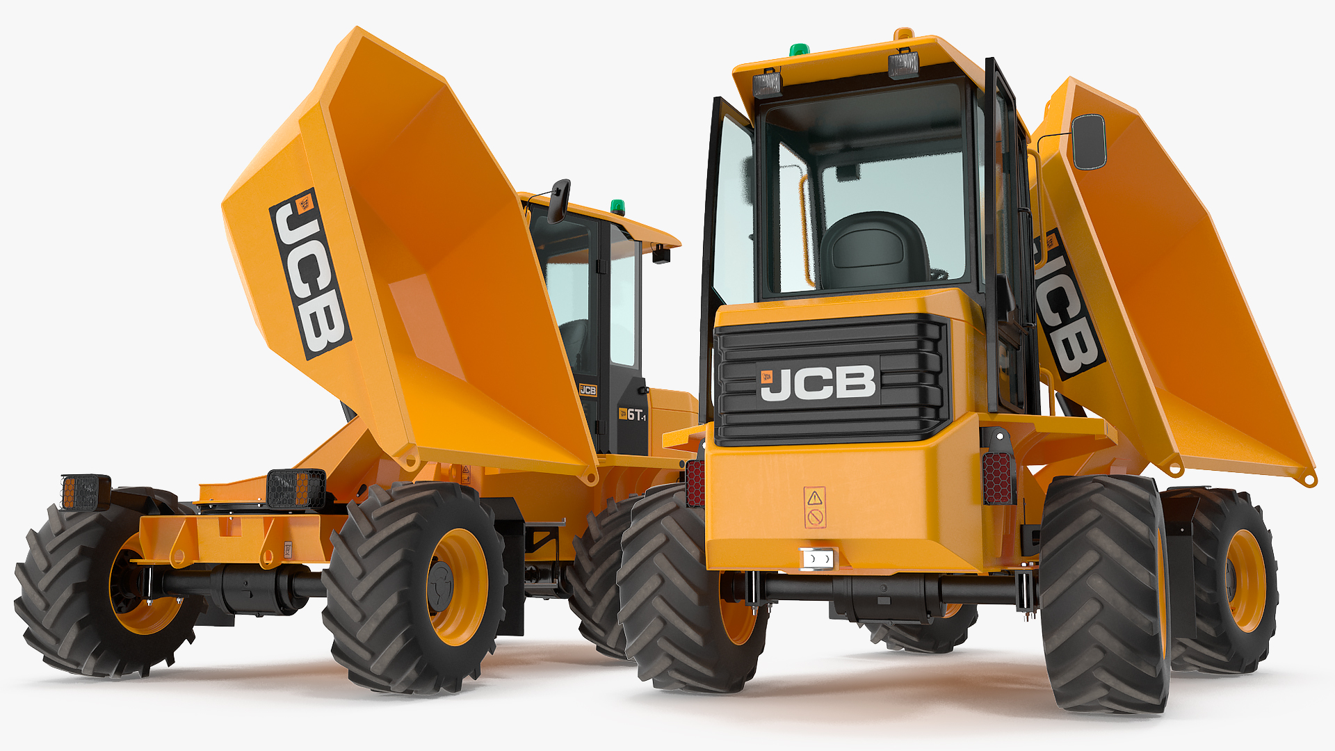 JCB 6T-1 Cabbed Site Dumper Rigged 3D model