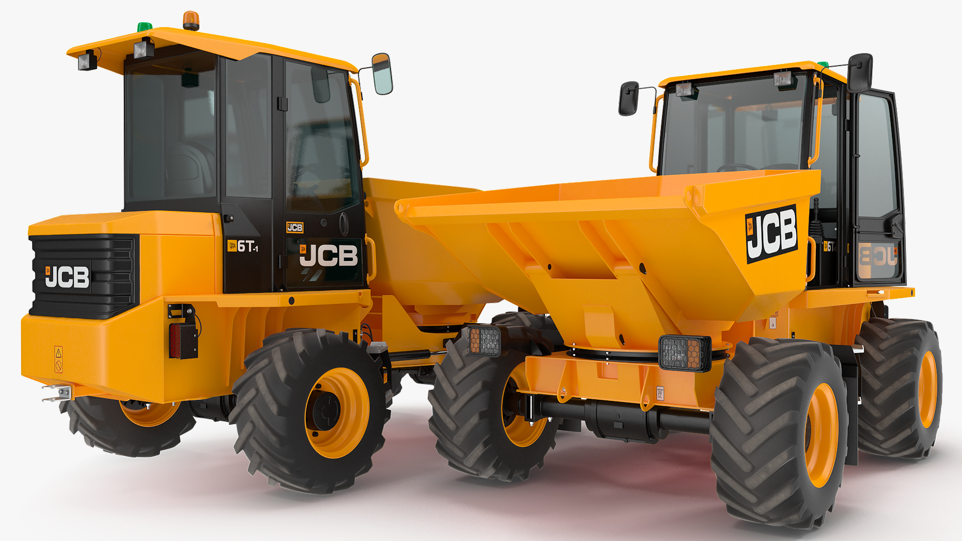 JCB 6T-1 Cabbed Site Dumper Rigged 3D model