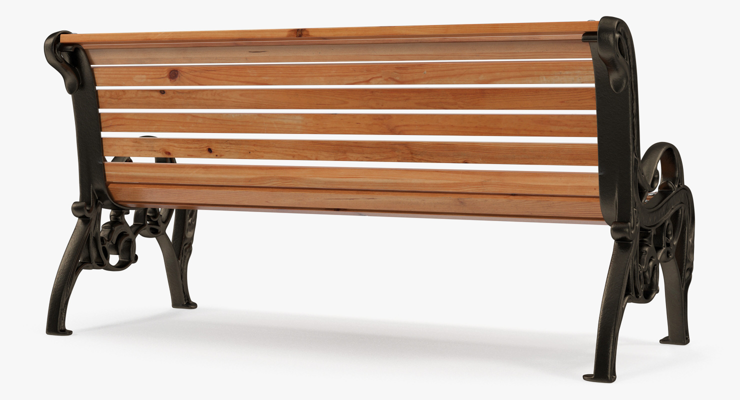 3D Classic Park Bench model