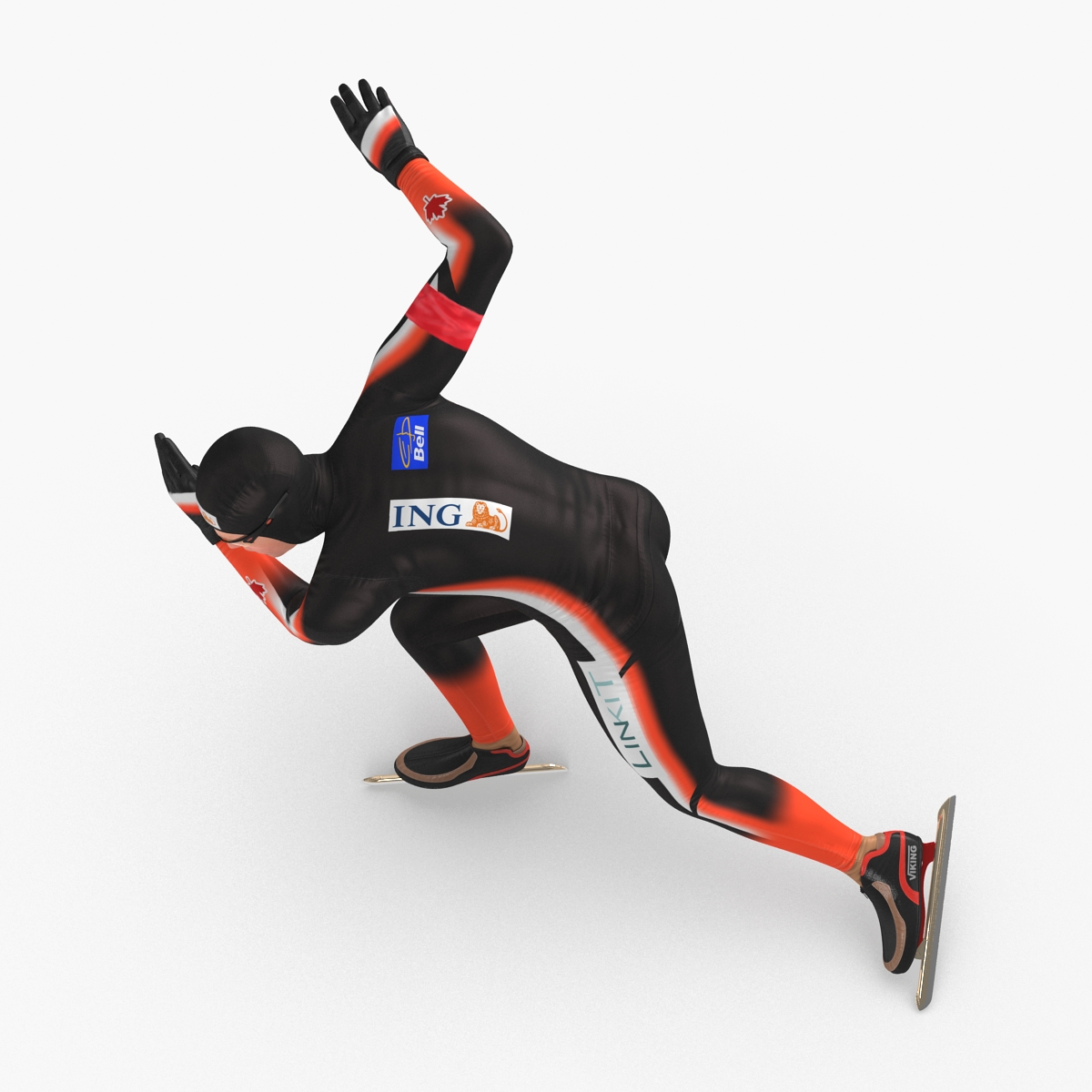 3D Speed Skater 2 Pose 3