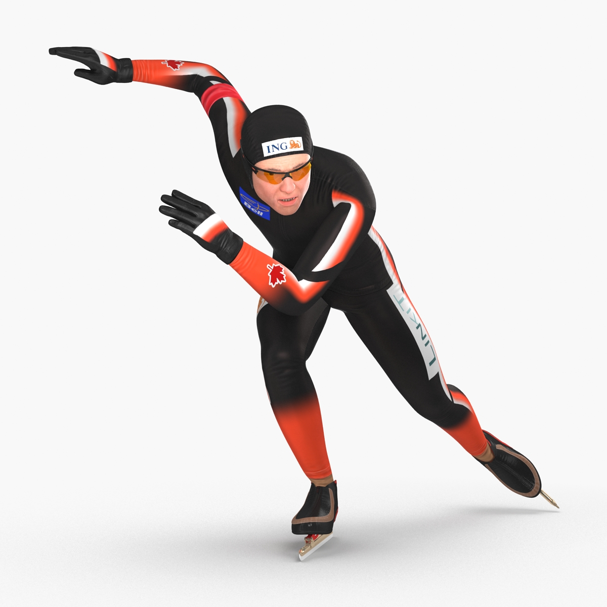 3D Speed Skater 2 Pose 3