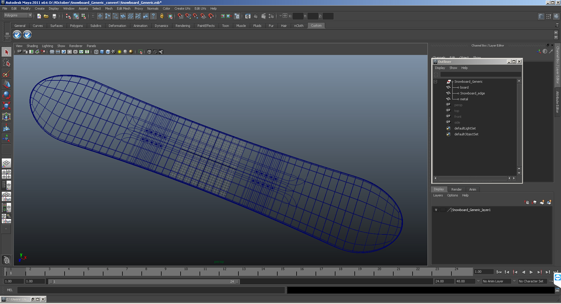 Snowboard Generic 3D