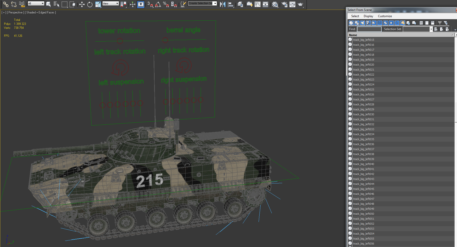 3D Infantry Fighting Vehicle BMP 3 Rigged model