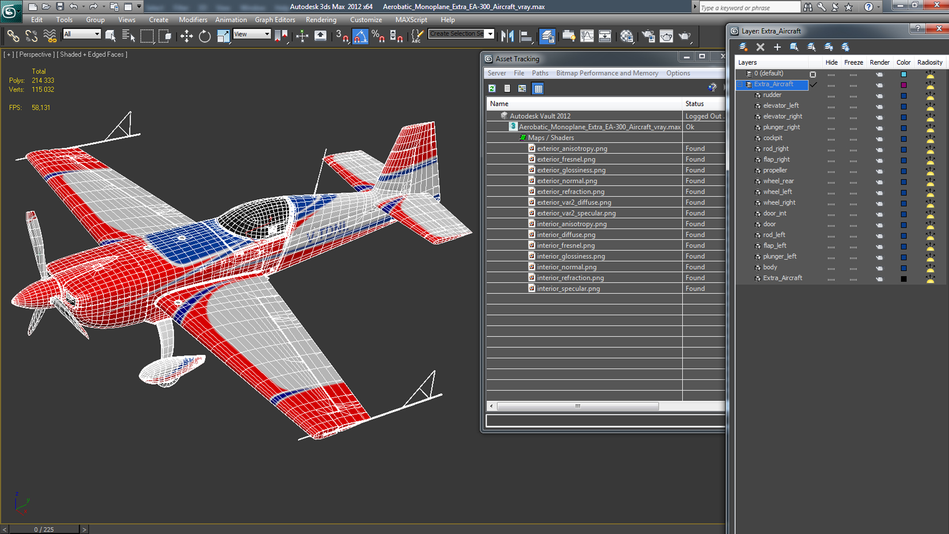 3D Aerobatic Monoplane Extra EA-300 Aircraft