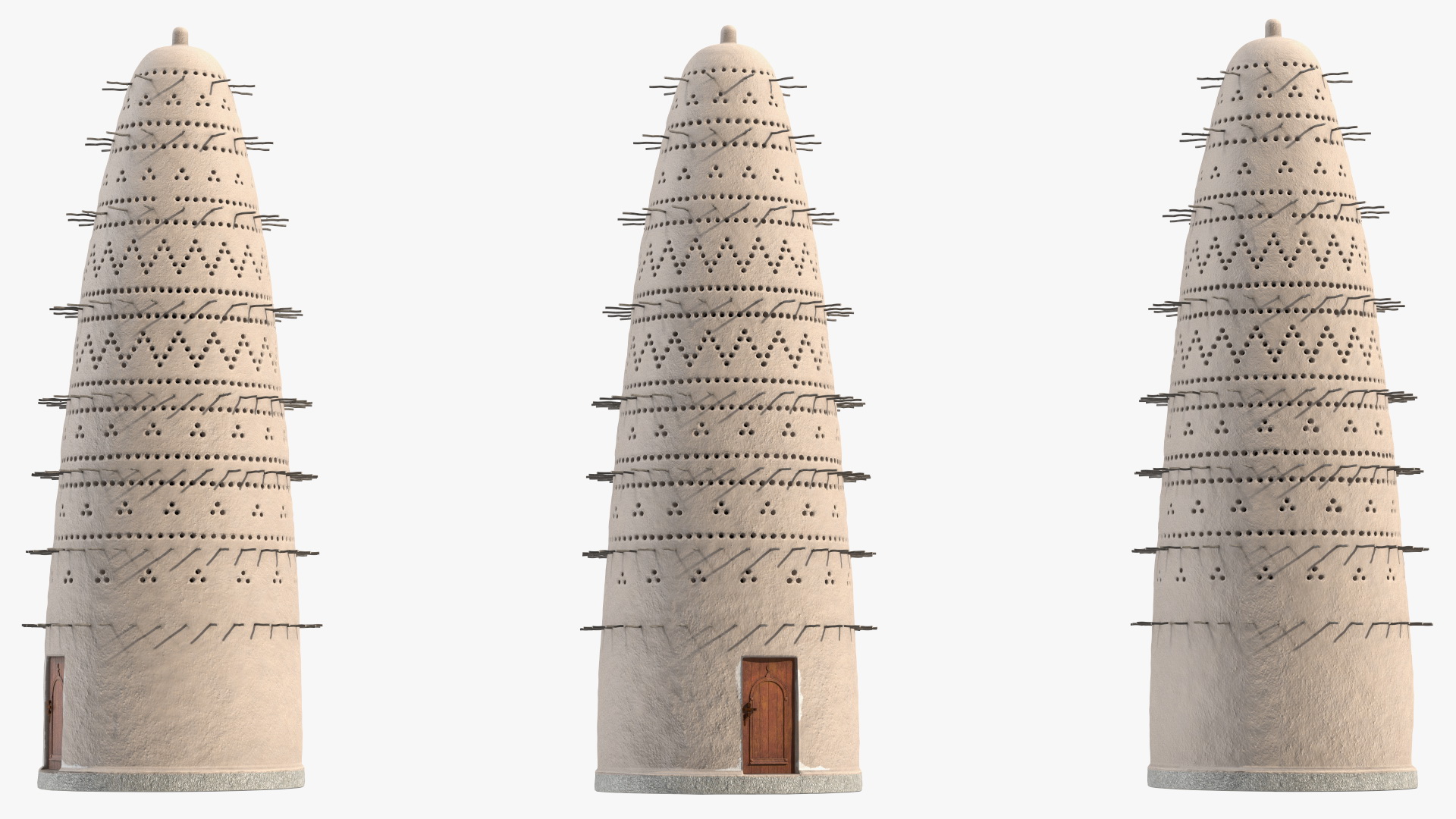 3D Pigeon Tower White model