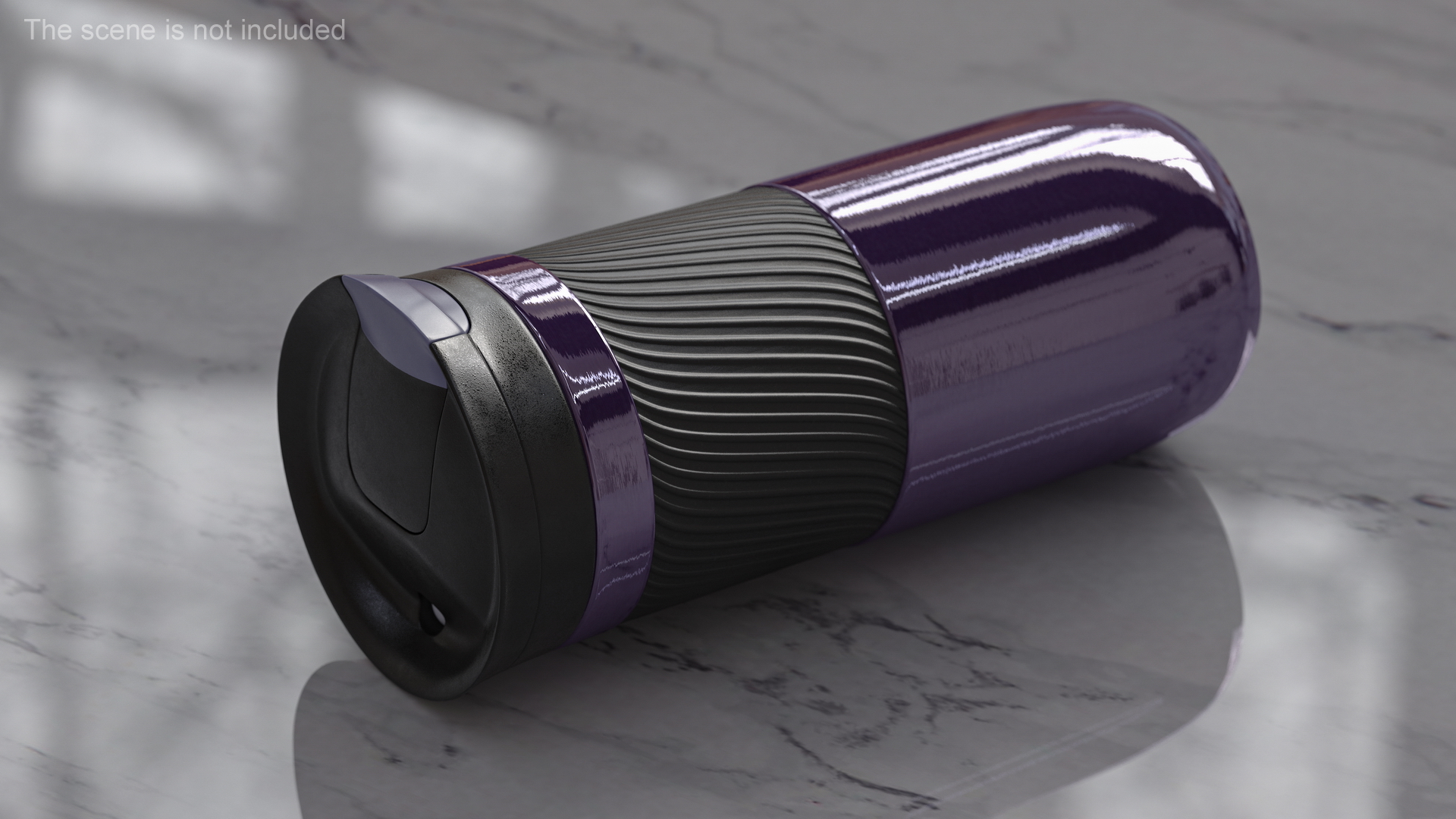 Thermo Cup Stainless Purple 3D