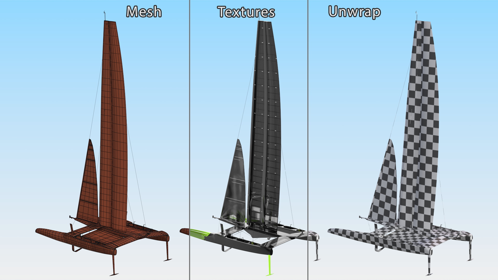 Modern Race Yacht 3D